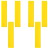 TEHAUX 6 Pezzi Nastro Segnaletico per Linee Campo, Giallo, Adesivo in PVC | Marcatori per Tennis e Sport, Alta Visibilità, Uso Interno ed Esterno, Superficie Lucida