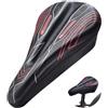 Kivivaka Coprisella in gel per bicicletta, in silicone ispessito | Strato spesso in gel di silicone, imbottitura in spugna, comfort a lunga distanza, riduce il dolore al coccige, materiali
