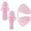 CIYODO Tappi Nasali e Auricolari per Nuoto, Set Rosa in Silicone PVC | Riduce la Pressione Sott'acqua, Vestibilità Aderente e Alta Elasticità, Scatola Portatile per Spiaggia