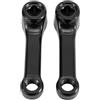 Kivivaka Coppia di pedivelle in ferro per bicicletta, 89 mm, per foro | 13 x 13 mm con filettatura 916-20, lunghezza 115 mm per guarnitura nera sinistra destra interna stazionaria ciclismo fitness