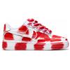 Nike Air Force 1 Custom White Rope Laces Effetto Sporco Spuorc Red Rosso Paint Grigi
