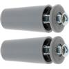 cyclingcolors 2x Ferma lama finale per tapparella conico 40mm Ø22mm in PVC con rondella e vite Tenda Finestra Avvolgitore Svolgitore Cassonetto Carpenteria, grigio chiaro
