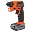 BLACK+DECKER - Cacciavite elettrico BDCSFS30C-QW - 3,6 V, 180 giri/min, 5,5 Nm, lampada LED integrata, cofanetto di accessori Situato sulla base, colore: Arancione - 31 punte di avvitamento