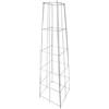 Windhager Struttura per arrampicata a piramide per le piante, metallo, 16-40 x 144 cm, argento, traliccio da giardino, supporto per piante, ausilio per l'arrampicata delle piante, antiruggine