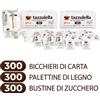 Tazzulella.it Tazzulella Kit Caffe Bicchieri/Palette/Zucchero 2Cnf/150pz 300pz