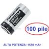 Panasonic 100 batterie pile CR123 CR17345 Litio PANASONIC 3V per sensori allarme