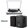 Redline RLINE RLTN11WH Giradischi a cinghia BT Bianco Lucido+RLINE RLSP04MB 2 Diffusori