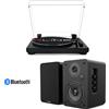 Redline RLINE RLTN11GB Giradischi a cinghia BT Nero Lucido+RLINE RLSP04MB 2 Diffusori