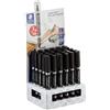 STAEDTLER Lumocolor 348 Permanent Duo - nero, set da 30, 0,6 & 1,5 mm | Inchiostro a doppia punta impermeabile, anti-sbavatura - display da 30, per quasi tutte le superfici - Art.-Nr. 348-9 CA30