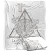 LOGOVISION Harry Potter Three Brothers Deathly Hallows Coperta super morbida al tatto setoso - 152 x 127 cm