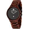 GREENTREEN Orologio da Uomo in Legno Analogico: Movimento al Quarzo Giapponese - Comodo per Uso Quotidiano - Regalo di Natale e di Compleanno per Papà Marito Figlio