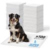 Iris Ohyama, Tappetini per cuccioli/addestramento, strato multiplo, tappetini super assorbenti per incontinenza di animali domestici, per cani e cuccioli fino a 18 kg - Pet Pad NS-100W, bianco