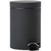 F&H Com A/S Zone Denmark Pedaleimer Solo, Treteimer, Mülleimer, Kosmetikeimer, Badeimer, Stahl, Black, 3 L, 330168