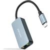 Nanocable Adattatore da USB C a RJ45 rosso NANOCABLE 10.03.0410 Grigio
