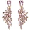 Clearine Orecchini da sposa con cristalli a goccia Marquise Cluster Bling da donna