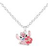 Disney Lilo & Stitch Collana Angel con Fiore di Ibisco per Donne e Bambine, Gioiello con Licenza Ufficiale, Confezione Regalo Inclusa