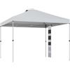 Outsunny Gazebo Pieghevole 3x3m Pop Up Pulsante Centrale UV50+ Bianco | Facile Montare, Altezza Regolabile, Tasche Portaoggetti, Sacchi Sabbia, Borsa a Ruote, per Esterno Feste