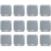 WYAN 12 Pack quadrato chiaro contenitori di plastica di stoccaggio | Plastica, 5,5 x 5,5 x 2cm, trasparente, spessore 1mm, con coperchio incernierato,resistente,per riporre e organizzare oggetti