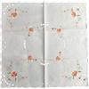 HOME ZEN HOUSEHOLD LINEN CENTROTAVOLA 90X90 CM art. 186 Ricamato Intagliato COPRIMACCHIA TOVAGLIETTA CENTRINO (FIORE ARANCIO FONDO BIANCO)