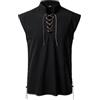 Generico Gilet Medievale Rinascimentale da Uomo con Lacci, Costume da Cavaliere Vichingo, da Pirata, Estivo, Senza Maniche, Camicia da Spiaggia, Stile Gotico, alla Moda, Casual, per Cosplay, Steampunk