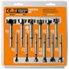 CMT ORANGE TOOLS CMT 537.000.12 Set di Punte ad Attacco Cilindrico Tipo Forstner, Grigio