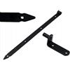 FEINZ Cerniera per cancello 600 mm, Nera in Acciaio Robusto | Cerniere Durevole e Resistente, Per Porta Protetta dalla corrosione, Ideale per porte e cancelli da giardino, Incl. gancio