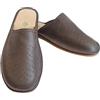 MARKA WYROBY WEŁNIANE - Pantofole da uomo - Pantofole da uomo estive - in pelle, suola interna in vera pelle - chiusa, traspirante, con fori - pantofole, pantofole
