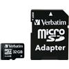Verbatim MEMORY CARD MICRO SD/TRANSFLASH 32GB VERBATIM CLASSE 10 44083