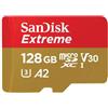 Sandisk MEMORY CARD MICRO SD/TRANSFLASH 128GB SANDISK EXTREME CLASSE 10 U3 V3 SDSQXAA-128G-GN6MA