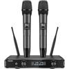 MICROFONI SENZA FILI KARAOKE CORDLESS DUAL HANDHELD DINAMICO SISTEMA DI CANTO