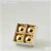 EDG Enzo De Gasperi Pallina di Natale di Vetro Gold diametro 8 cm, confezione da 4 pezzi