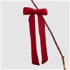EDG Enzo De Gasperi Decoro Fiocco di Natale con Clip H 30 Cm L 13 Cm Velluto Burgundy
