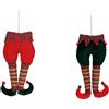 Ad Trend Decorazione Natale Gambe Elfo Ass. 22 x 7 Cm H 53 Cm Rosso 1 Pz