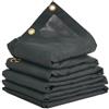 VEVOR Telo in Rete per Autocarro con Cassone Ribaltabile, 7 x 14 Piedi, Copertura Nera Resistente Rivestita in PVC con Doppia Tasca da 5,5" 18 Once, Occhielli in Ottone, Fettuccia Rinforzata