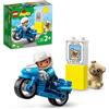 LEGO DUPLO Motocicletta Della Polizia, Moto Giocattolo e Cane per Bambini e Bambine da 2 Anni in su, Giochi Creativi per lo Sviluppo di Abilità Motorie, Piccola Idea Regalo di Compleanno 10967