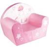 FUN HOUSE 713069 Unicorno Poltrona Club Bambino Origine Francia Garanzia, tessuto, Rosa