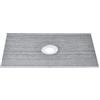 VEVOR Kit cordolo Doccia, Kit Piatto Doccia 60x38 con Scarico Centrale da 6,3, Kit di Installazione Doccia Leggero in EPS con 2 Panni Impermeabili, Bastoncini inclinati