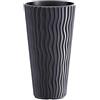 Prosperplast Zanvic Vaso Sandy Slim, Antracite, 30 cm