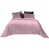 Jenny Sesal Parure copripiumino in Velluto linea Sophia Soffice ed elegante velluto sopra e microfibra sotto - set compripiumino e federe (Matrimoniale, Rosa Antico)
