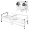 VEVOR Supporto Universale per Lavatrice Altezza 355 mm Carico max. 318 kg Base per Lavatrice Asciugatrice con Vassoio Estraibile Piedini Antiscivolo Supporto in Acciaio 2 Pezzi Base Piedistallo