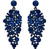 EVER FAITH Cristalli matrimonio orecchini per la sposa, Brillante strass goccia Dangle orecchini a lampadario per le donne ragazze