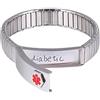 YINOX Wollet, Braccialetto elastico in acciaio inox con informazioni sanitarie (da personalizzare inserendo i dettagli nella sezione interna, con le apposite targhette incluse), identificativo di emergenza per donna/uomo e acciaio inossidabile, colore: …