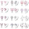 FIOROYAL 12 Paia Orecchini Clip Bambina Ragazze Anallergici Orecchini Senza Buco Per Ragazze Graziosa Farfalla Arcobaleno Fiore Stella Perla Gioielli Set Bambini