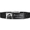 Vnox Bracciale Uomo Personalizzato con Foto e Testo in Silicone | Bracciale Uomo In Silicone Personalizzabile Con Foto E Testo, Targhetta In Acciaio Inox E Design Regolabile
