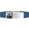 Vnox Bracciale Uomo Personalizzato con Foto e Testo in Silicone | Bracciale Uomo In Silicone Personalizzabile Con Foto E Testo, Targhetta In Acciaio Inox E Design Regolabile