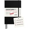 LEUCHTTURM1917 Planner settimanale 2027, calendario accademico A5, Nero | 18 mesi, copertina rigida, cucito a filo, griglia orario, senza acidi, tedesco