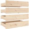 vidaXL Cassettiera per letto 4 pz. Legno di pino massiccio