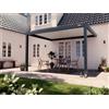 PERGOLUX Pergola S3 Bioclimatica 3x4m, Manuale, Addossata, Antracite con tetto bianco