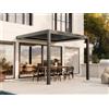 PERGOLUX Pergola Sundream S3 Bioclimatica 3x3m, Motorizzata, Addossata, Antracite