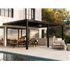 PERGOLUX Pergola Sundream S3 Bioclimatica 4x6m, Motorizzata, Addossata, Nero